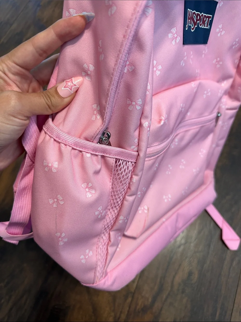 Jansport Pink Kids Backpack with Bows